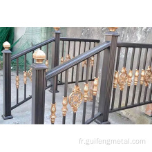 Balustrade de soudage à vente chaude d&#39;escalier en alliage en alliage en aluminium